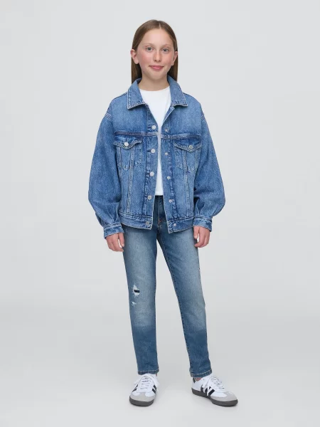 Skinny fit traperice Gap bijela