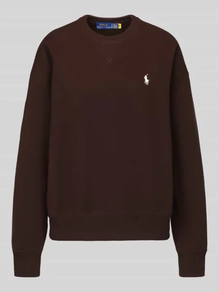Bluza z wyhaftowanym logo Polo Ralph Lauren brązowa