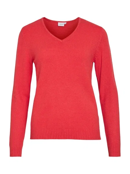 VILA Pulover VIRil intens roșu