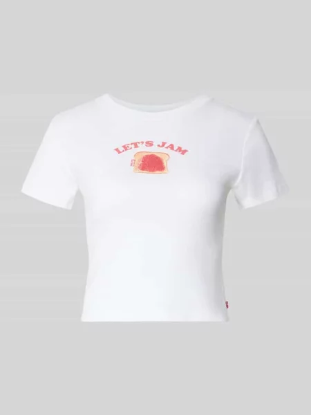 T-shirt o kroju shaping skinny fit z czystej bawełny Levi's biała