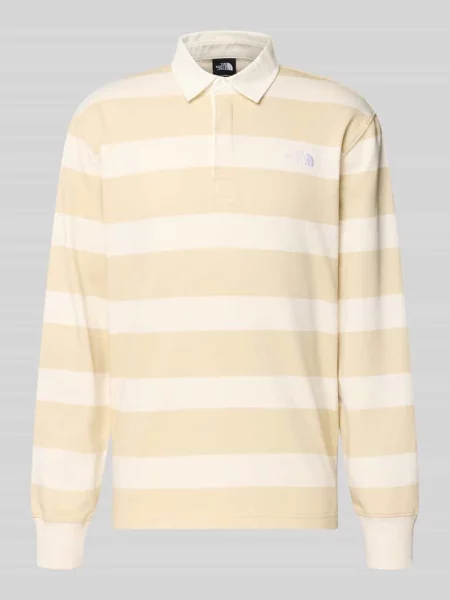 Bluza z kołnierzykiem polo i wyhaftowanym logo The North Face beżowa