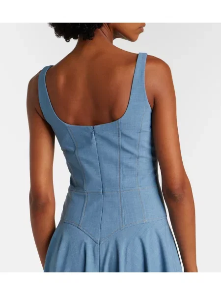 Rochie midi Emilia Wickstead albastru