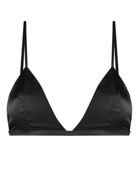 Sutien triunghi Kiki De Montparnasse de mătase negru