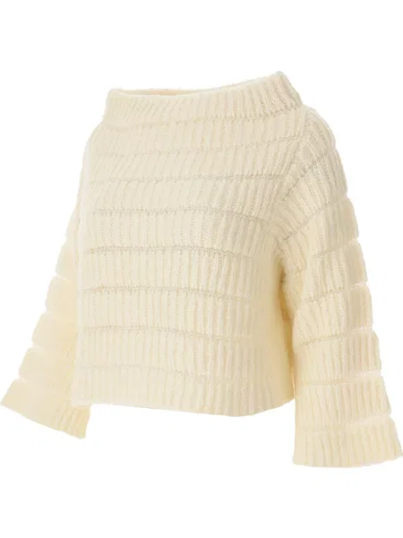 Dzianinowy sweter Liviana Conti beżowy