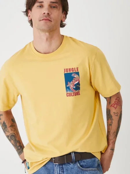 Тениска Medicine с принт жълто