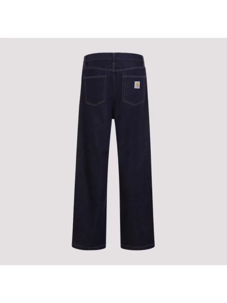 Szerokie jeansy Carhartt Wip niebieskie