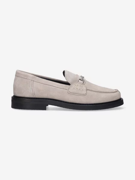 Велурени мокасини Filling Pieces Loafer Suede сиво
