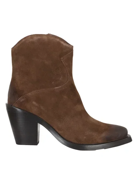 Buty do kostki Ash skórzane brązowe