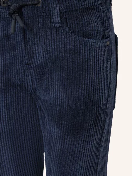 S.Oliver Red Spodnie Z Sztruksu O Kroju Regular Fit blau czerwone