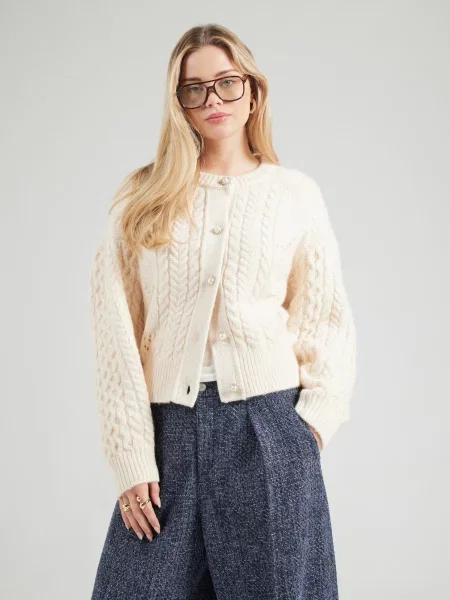 Tommy Jeans cardigan din amestec de lână călduros bej