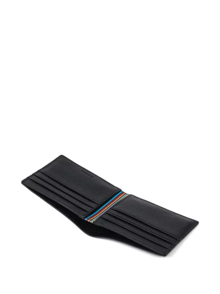 Portofel Paul Smith din piele cu dungi negru