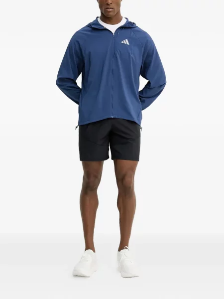 Csíkos tornaterem rövidnadrág Adidas nyomtatás kék