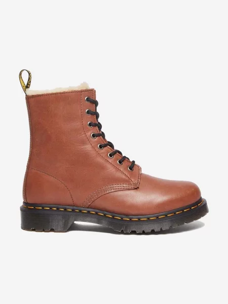 Dr. Martens Serena Faux Fur Leather Boots Kobiety Obuwie Dr. Martens Size: 3 brązowy
