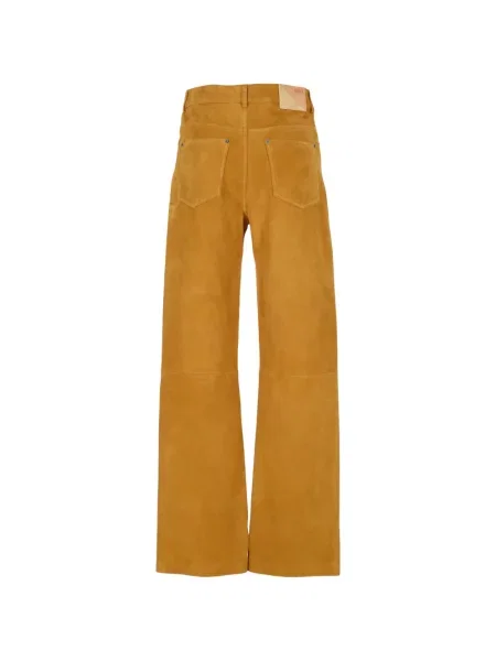 Pantaloni Loewe din piele de căprioară maro