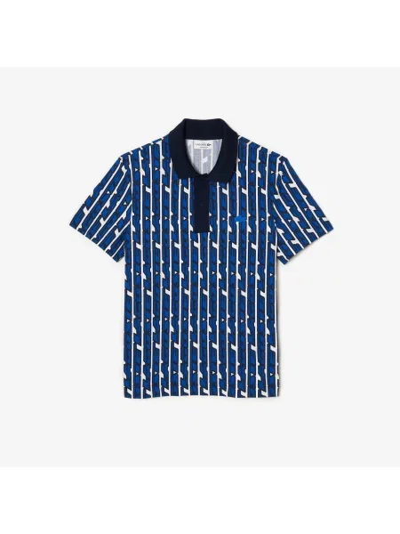 Поло Lacoste голубое