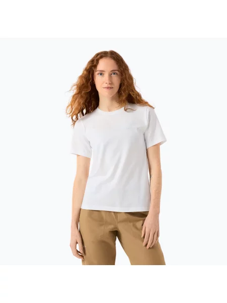 Tricou pentru femei Arc'teryx Kragg Sl Cotton Emblem Crew white light alb