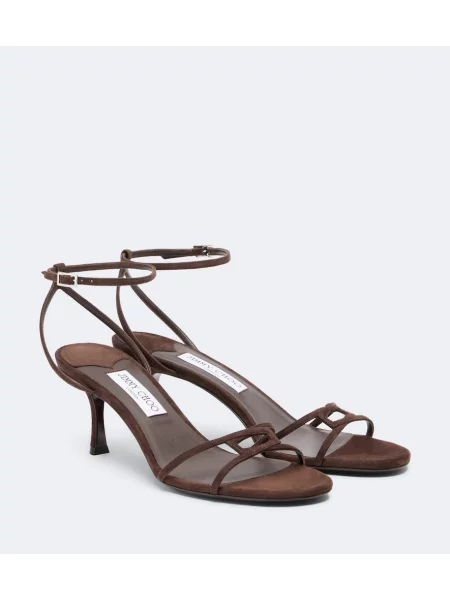 Sandale Jimmy Choo din piele de căprioară maro