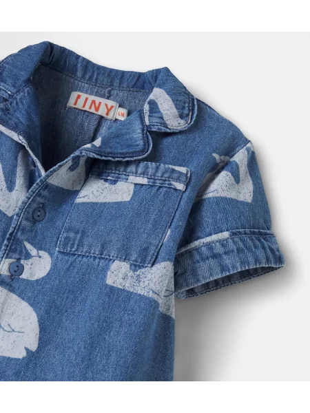 Τζιν φόρμα Tinycottons μπλε
