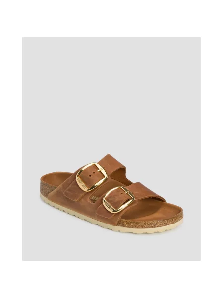Pantofle Birkenstock Arizona Big Buckle Fl hnědé