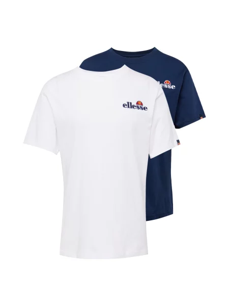 ELLESSE Tricou Voodoo bleumarin / portocaliu alb