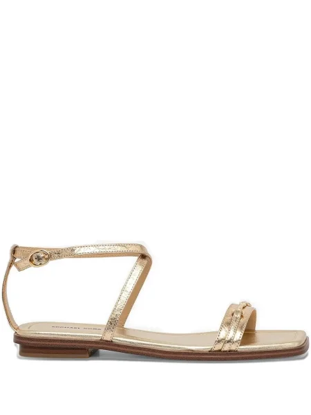 Top Michael Michael Kors din piele cu bretele cu șireturi roz