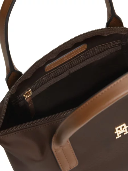 Shopper kabelka Tommy Hilfiger hnedá