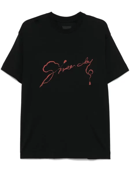 Tricou Givenchy cu imagine cu model piele de șarpe negru