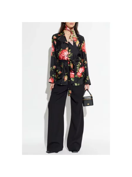 Koszula Dolce And Gabbana z nadrukiem czarna
