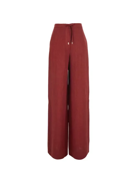 Pantaloni palazzo Max Mara de in cu cordon roșu