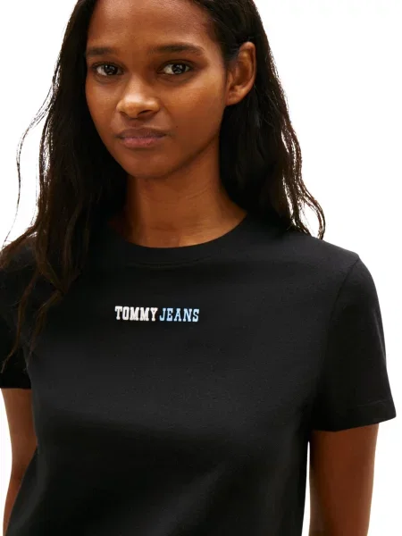 Koszulka Tommy Hilfiger Jeans czarna