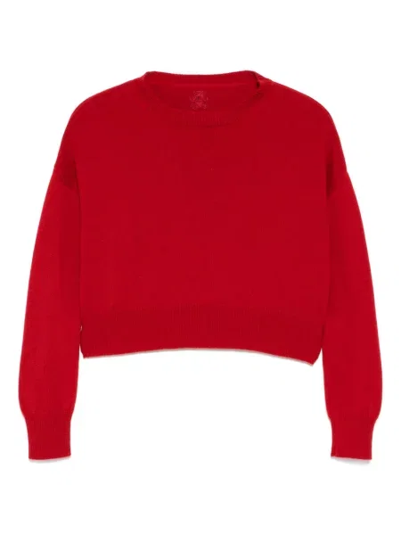 Pulover Teddy Cashmere din cașmir teddy roșu