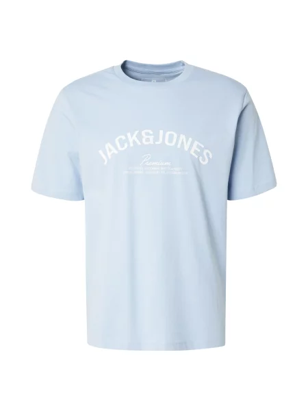 Jack & Jones Premium Tricou JPRBLATommy albastru deschis alb