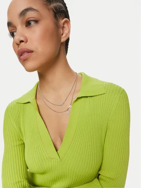 Ogrlica Patrizia Pepe Silver/Crystal srebrna