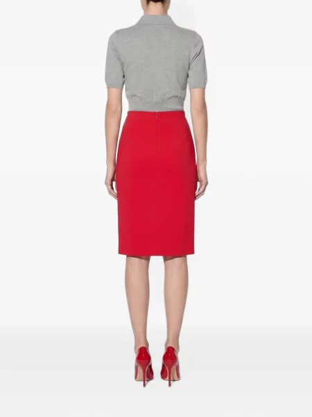 Πλεκτό polo Elisabetta Franchi γκρι