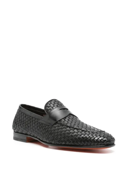 Pantofi loafer Santoni negru