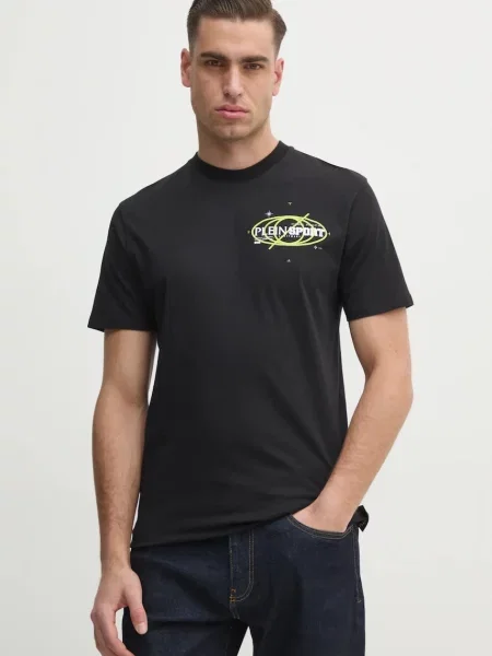 Tričko PLEIN SPORT s potiskem SAEC černá