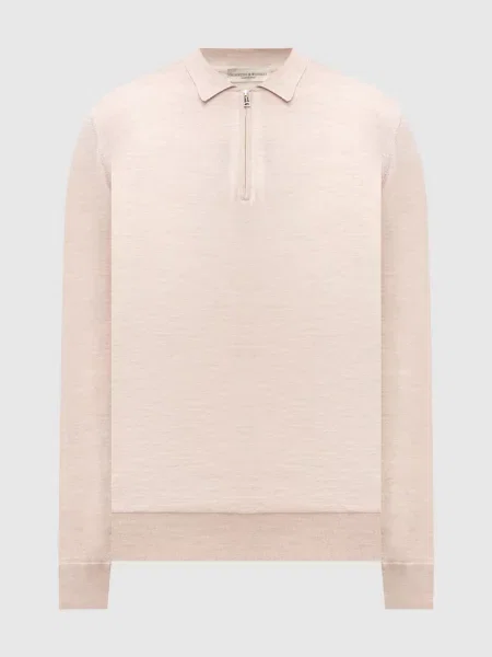 Шерстяное поло Cashmere&whiskey бежевое