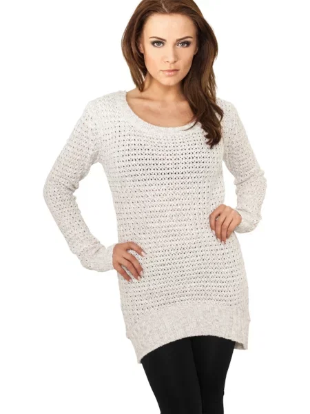 Urban Classics Pulover murdar alb