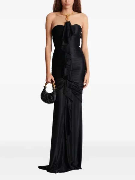 Rochie Balmain drapată de costum negru