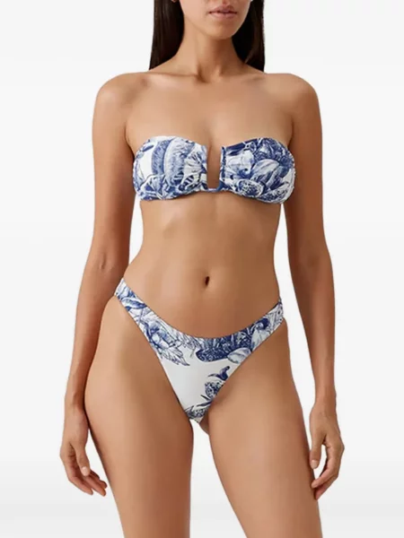 Top Melissa Odabash cu model floral cu imagine alb