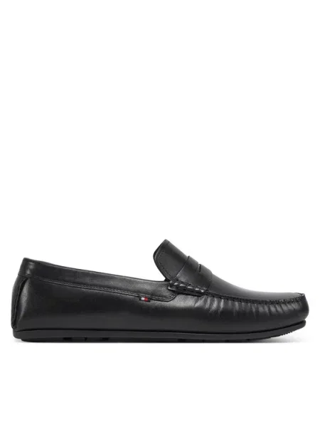 Tommy Hilfiger Mokasinai Corpoarte Hilfiger Lth Driver juoda