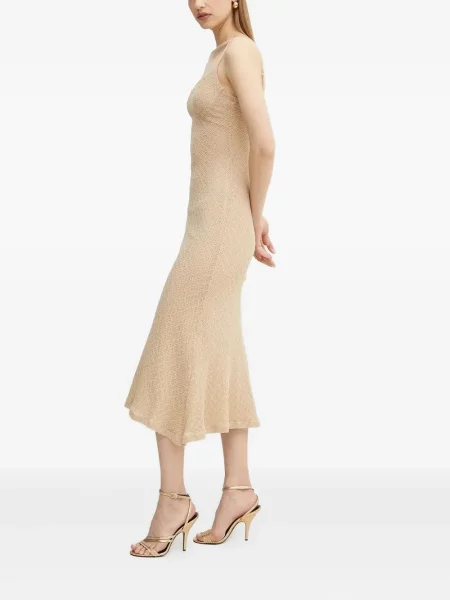 Rochie midi Bardot până la genunchi de costum