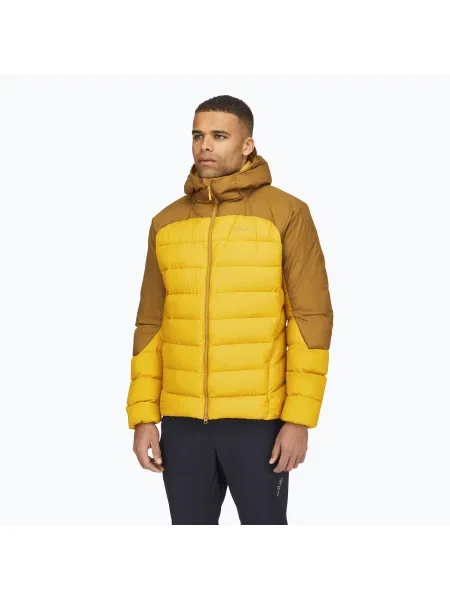 Olcsóbban. Férfi Rab Infinity Alpine Alpine lábnyom/sahara pehelypaplan dzseki. Méret: M sárga
