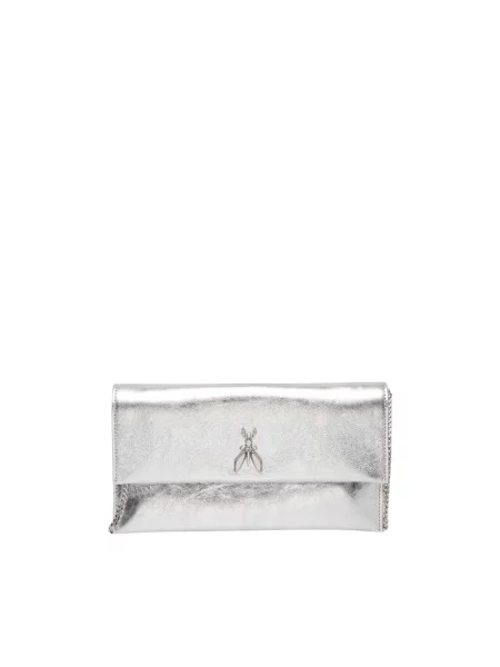 Patrizia Pepe kopertówka skórzana szara
