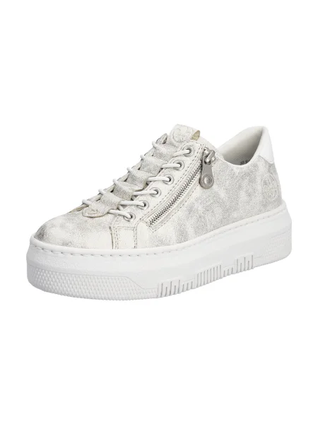 Rieker Nizke superge srebrna bela