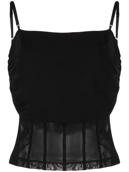 Top Blumarine transparente negru