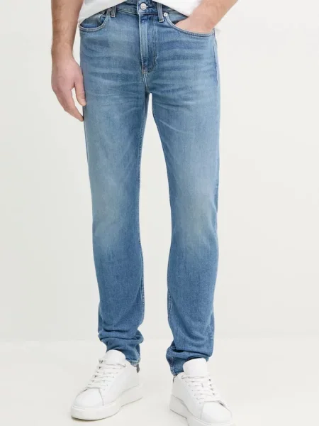 Дънки Calvin Klein Jeans синьо