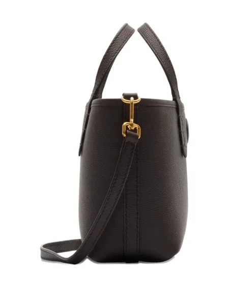 Geantă Burberry în carouri maro