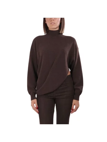 Dzianinowy sweter Marella brązowy