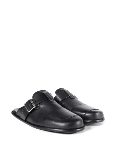 Sandale Ann Demeulemeester din piele cu cataramă negru